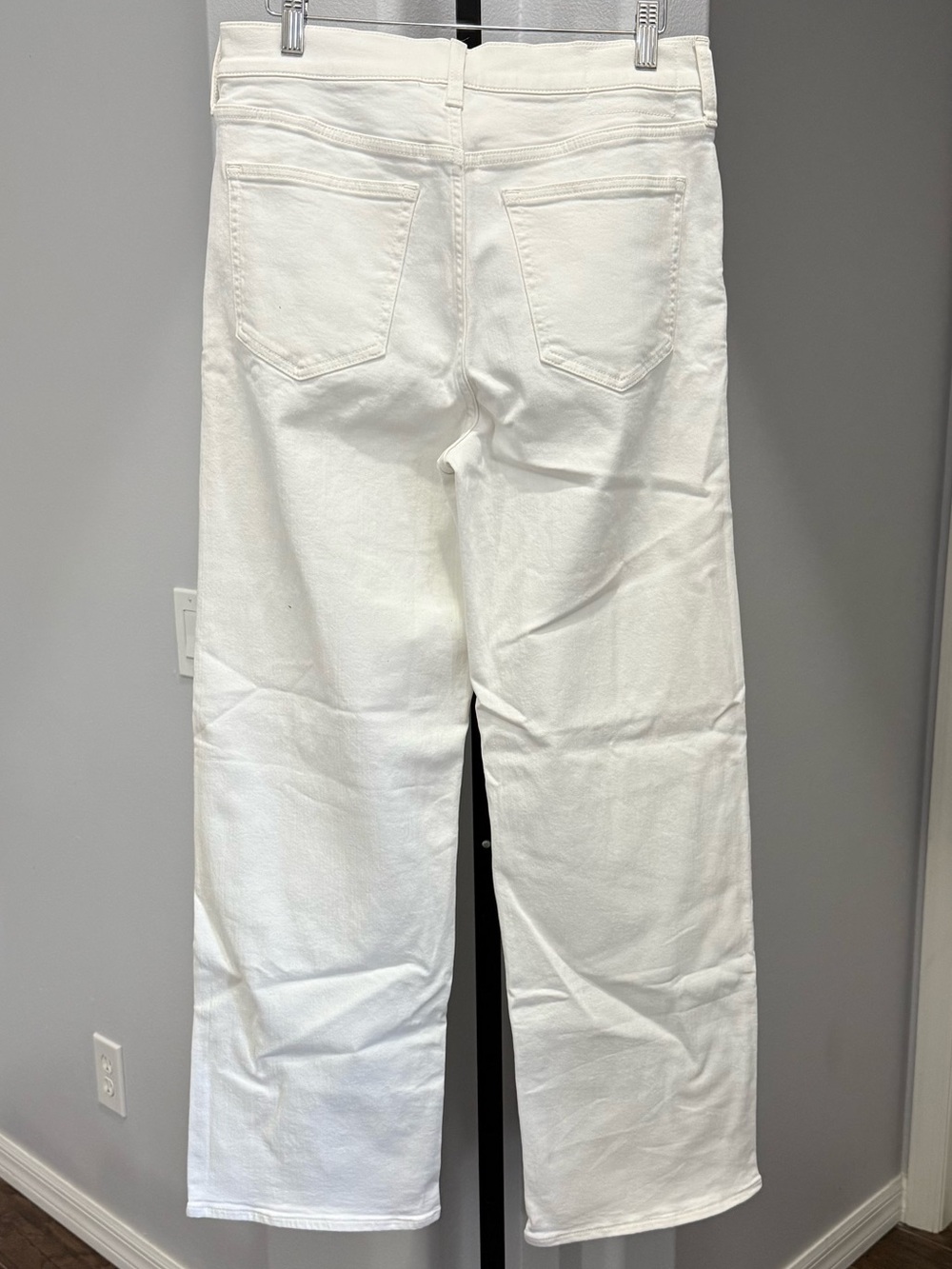 J. Crew TALL Slim Wide Leg White Jeans Size 29T High Rise Super Stretch NWT $148 - Picture 6 of 7